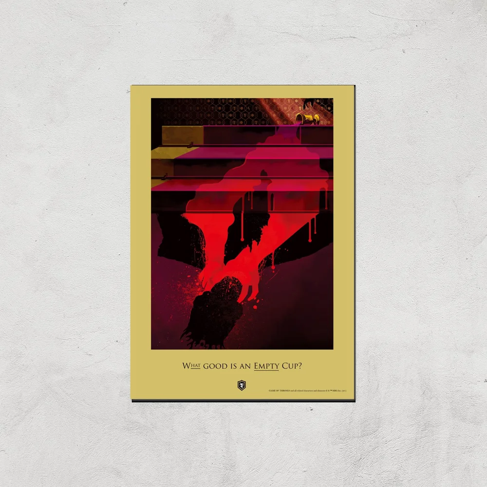 Game of Thrones Empty Cup Affiche Artistique - A4 - Print Only Image 1