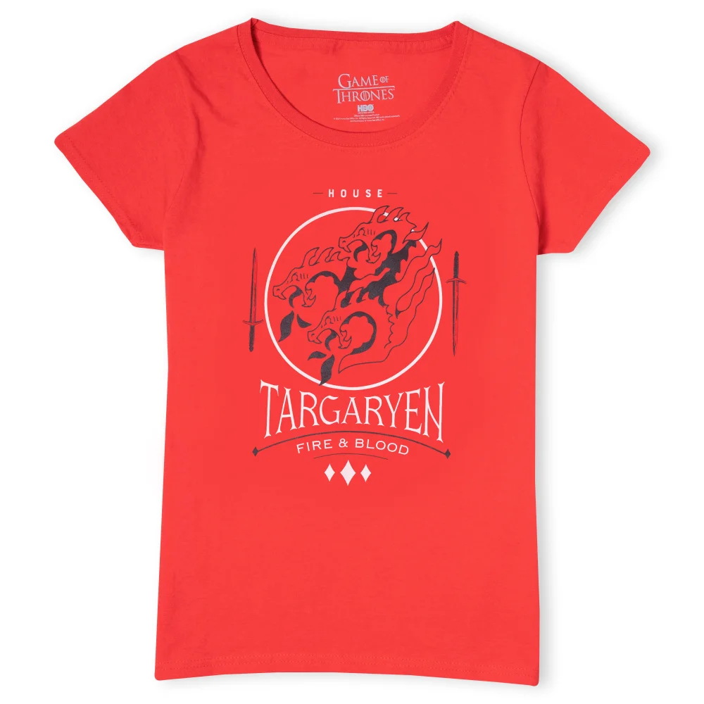 Game of Thrones House Targaryen T-Shirt Femme - Rouge - L Image 1