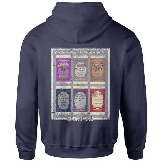 Magic the Gathering Booster Pack Sweat à Capuche Unisexe - Bleu Marine