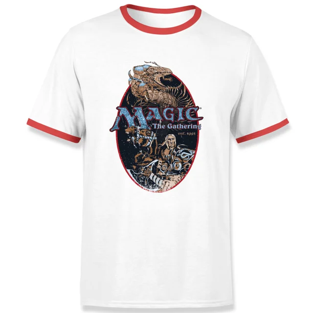 Magic the Gathering Est. 1993 T-Shirt Ringer Unisexe - Blanc / Rouge