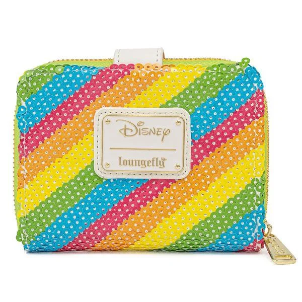 Loungefly Disney Sequin Rainbow Zip Around Wallet Image 1