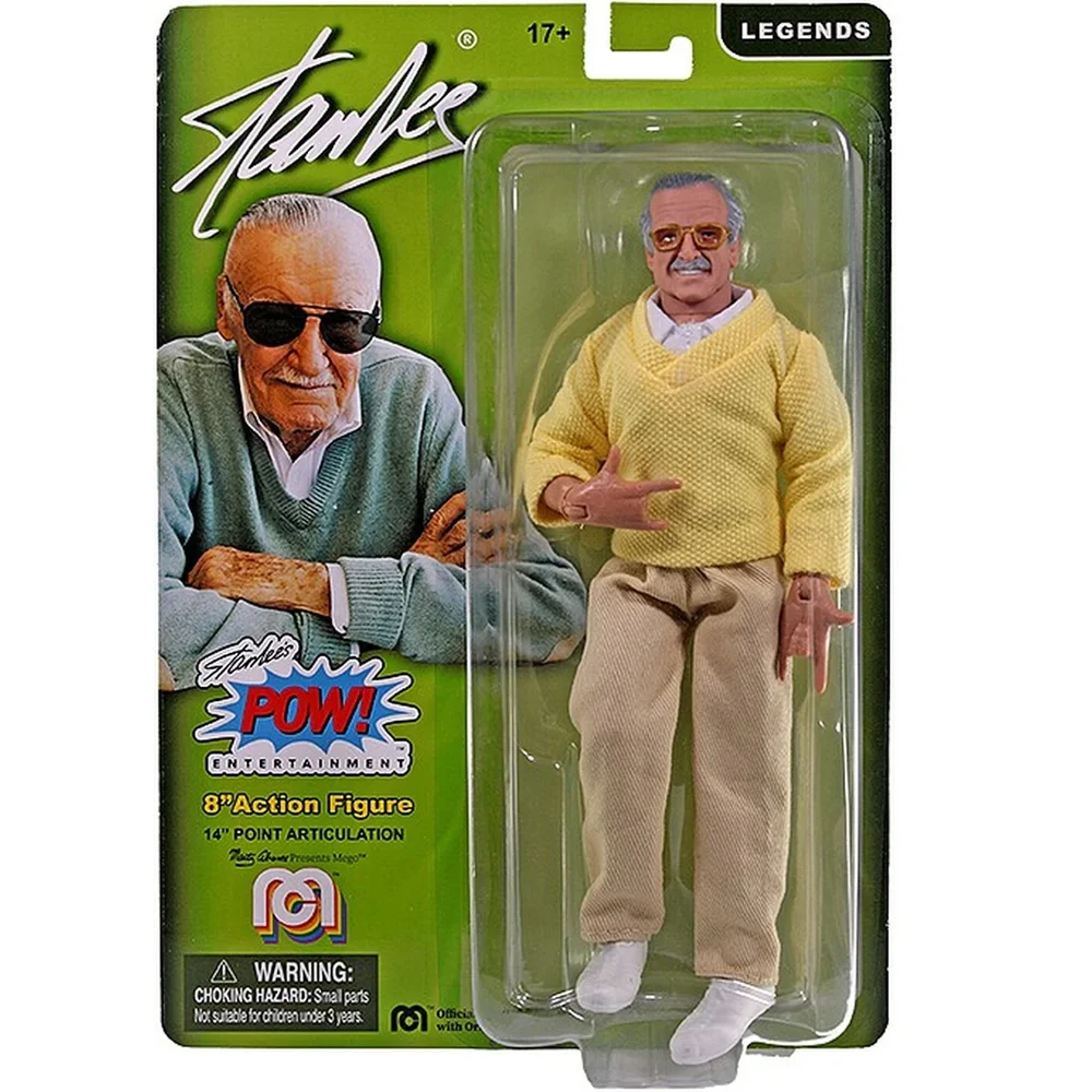 Figurine Mego 20 cm - Pull-over Stan Lee avec mains araignées Image 1