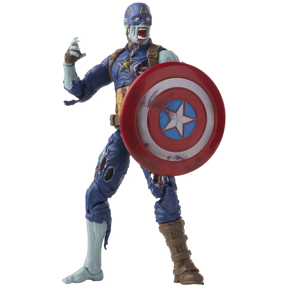 Figurine de Collection Zombie Captain America - Hasbro Marvel Legends Series - What If Action Figure & Build-a-Figure Parts Image 1