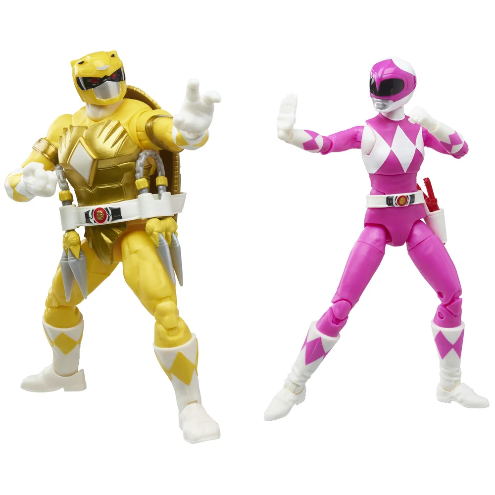 Hasbro Power Rangers X Teenage Mutant Ninja Turtles Morphed Michelangelo and Morphed April O’Neil Action Figures 2 Pack Image 1