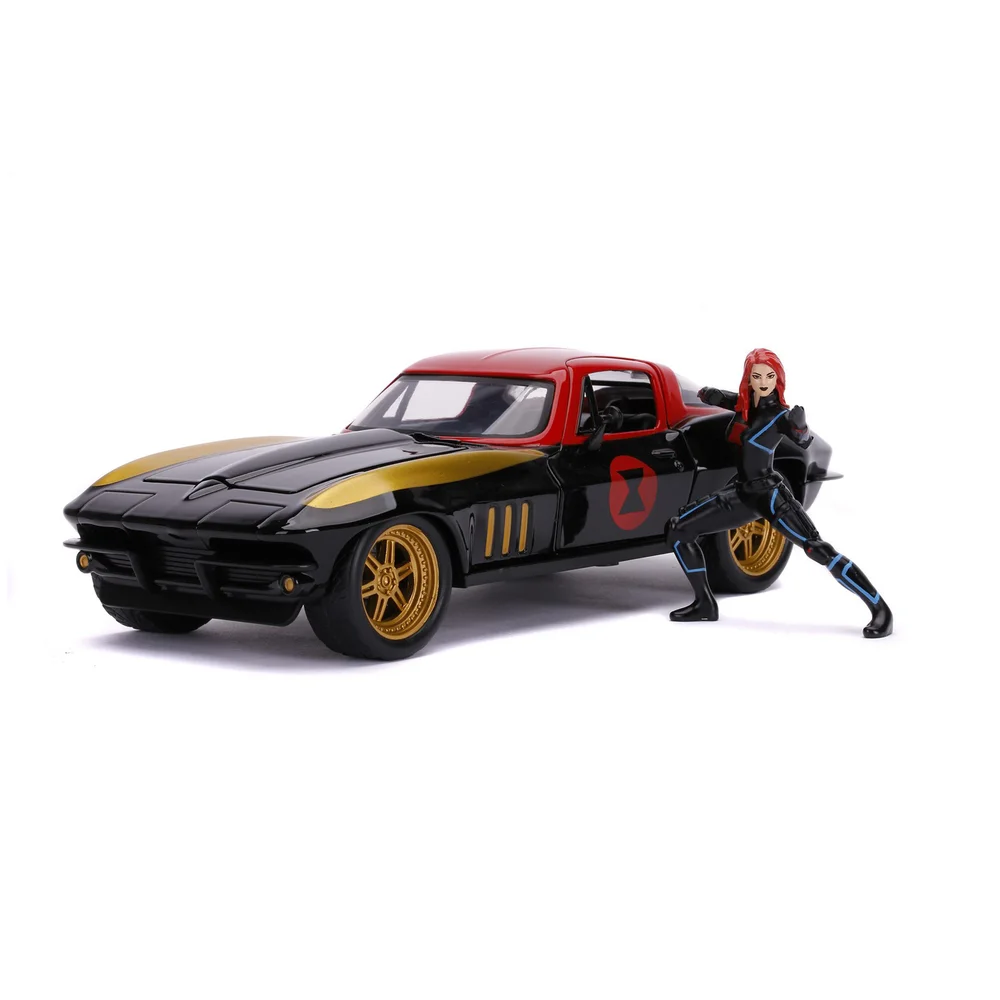 Jada Toys Marvel Black Widow Chevrolet 1966 échelle 1:24 Image 1
