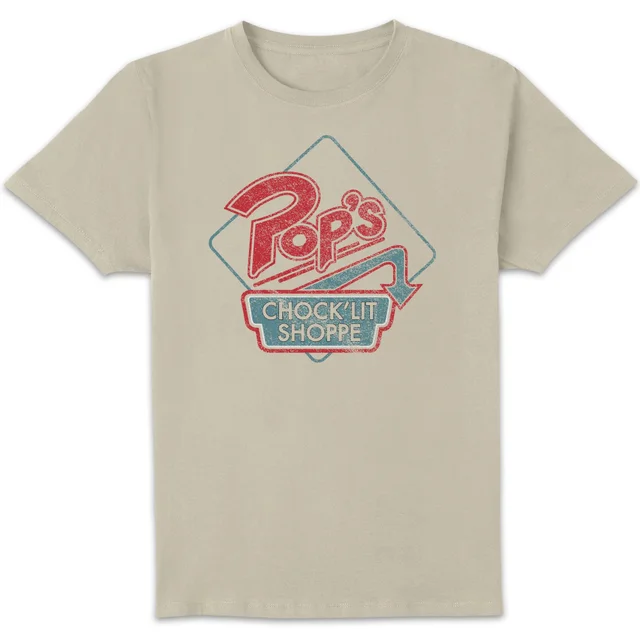 Riverdale Pop's Choclit Shop T-Shirt Unisexe - Blanc Vintage Wash
