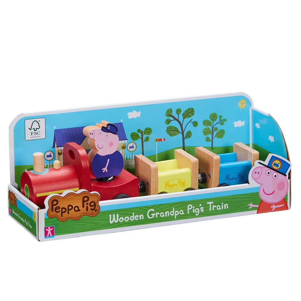 Peppa Pig Jouet train en bois Grandpa Pig Image 1