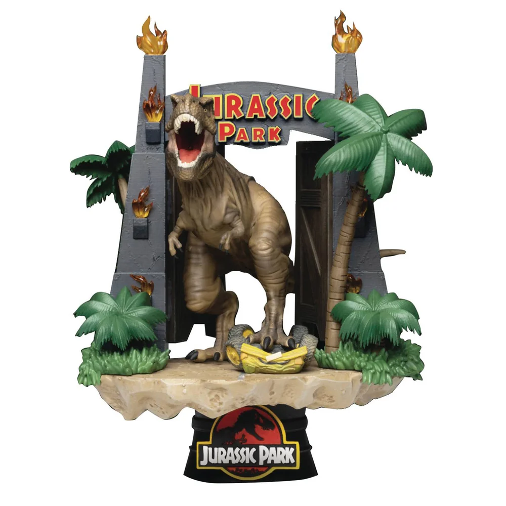 Beast Kingdom Jurassic Park Diorama Porte du parc D-State Image 1
