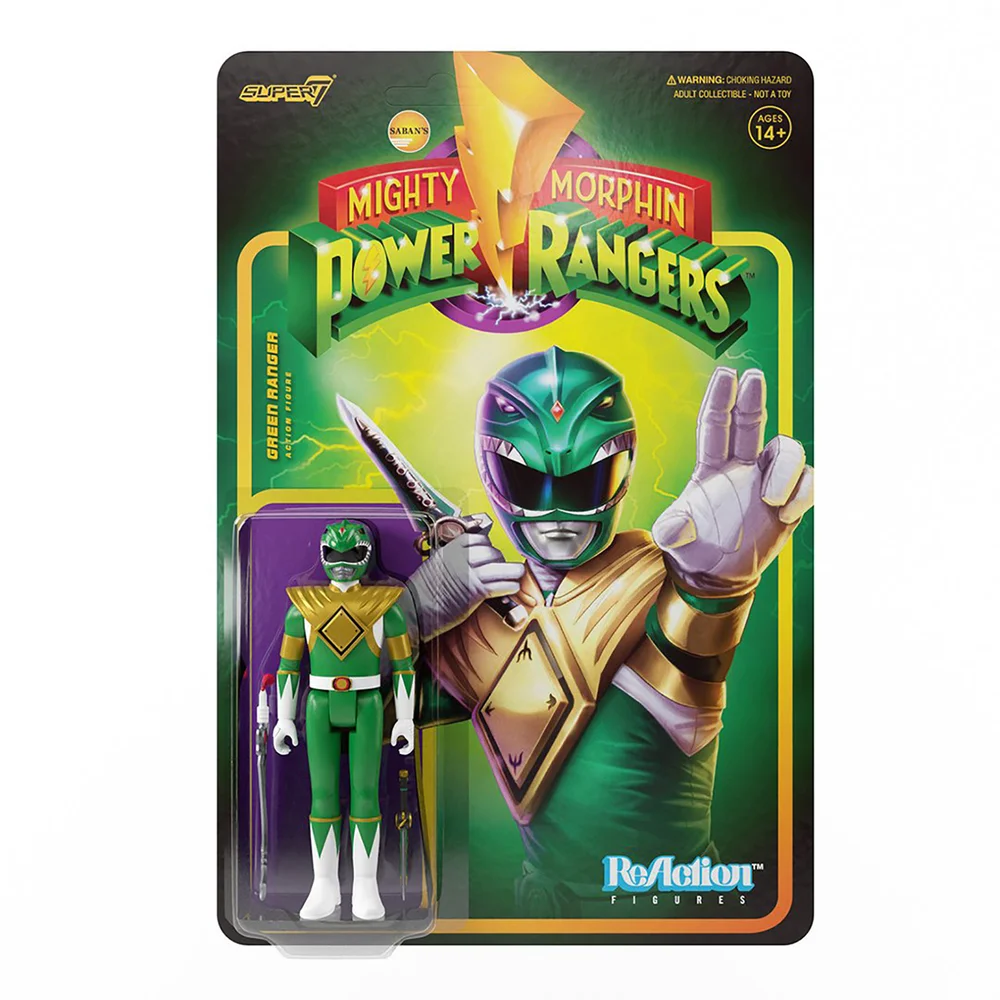 Super7 Mighty Morphin Power Rangers Figurine articulée - Ranger vert Image 1