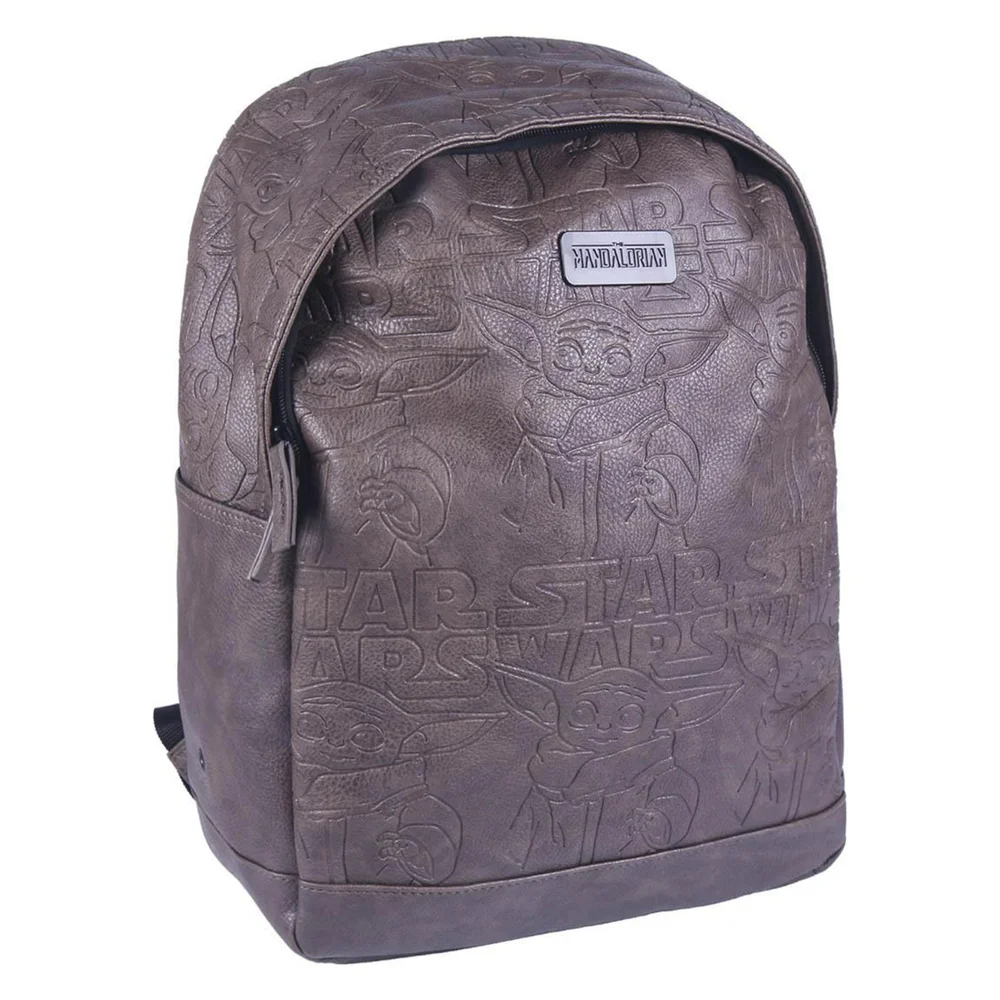 Star Wars: Disney The Mandalorian Faux Leather Backpack - Brown Image 1