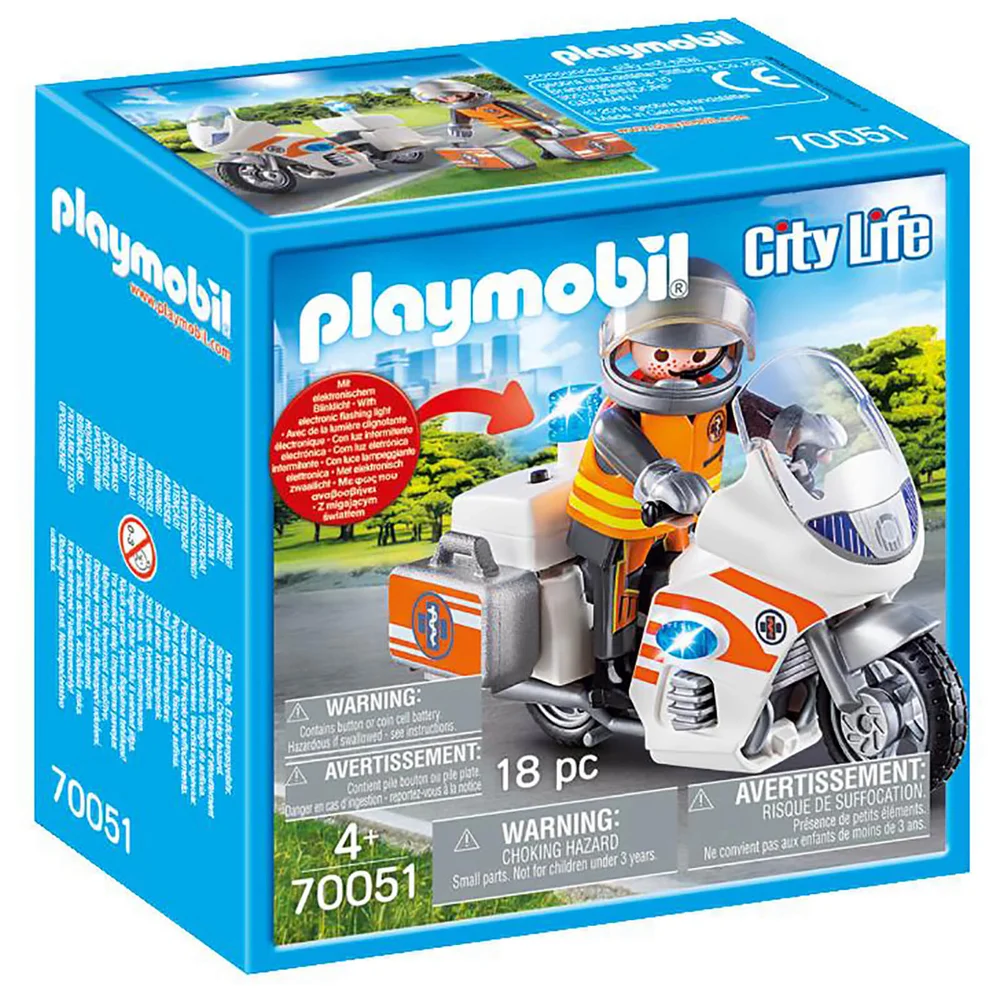 Playmobil City Life Urgentiste et moto (70051) Image 1