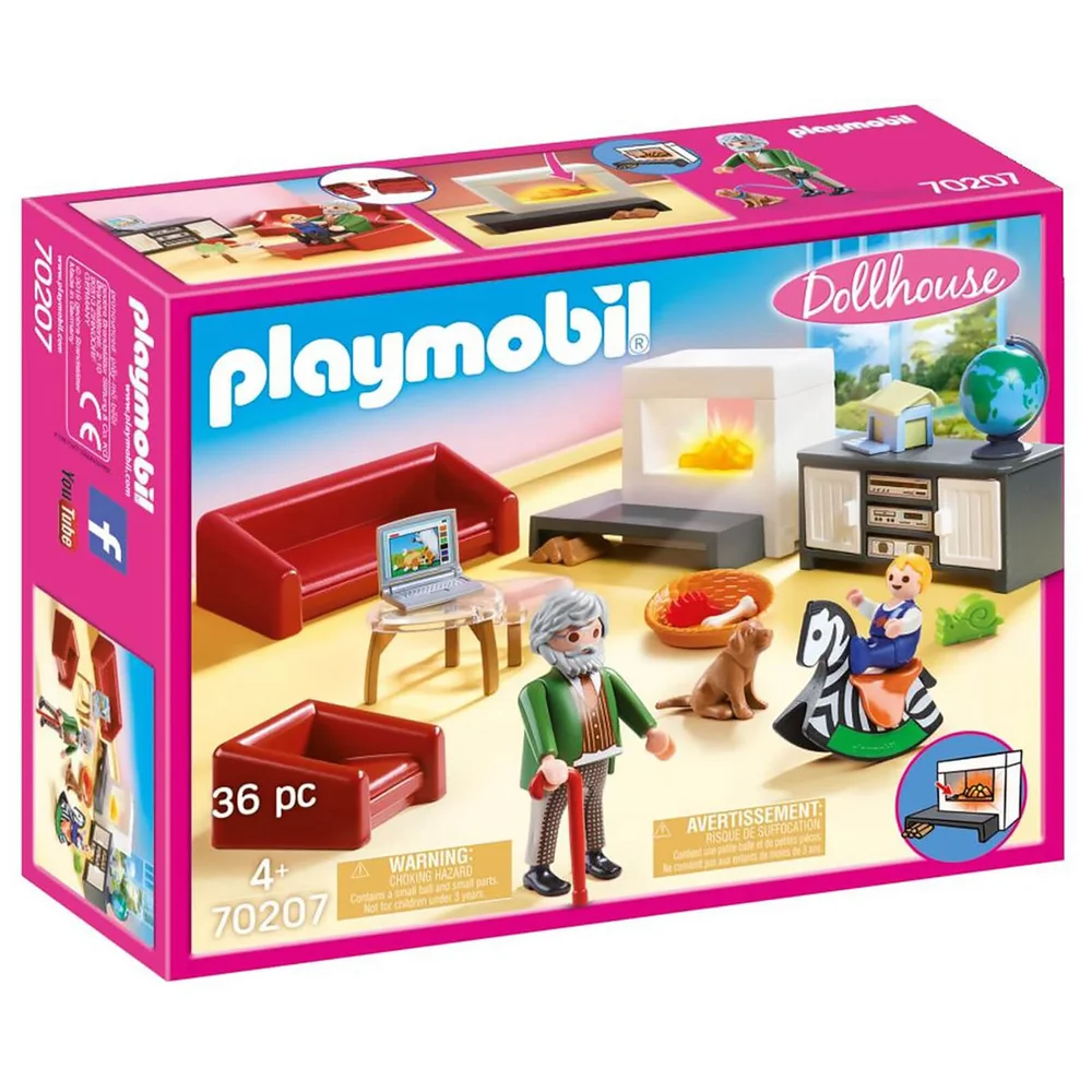 Playmobil Dollhouse Salon avec cheminée (70207) Image 1