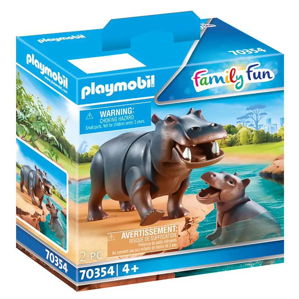 Playmobil Family Fun Hippo with Calf (70354) Image 1
