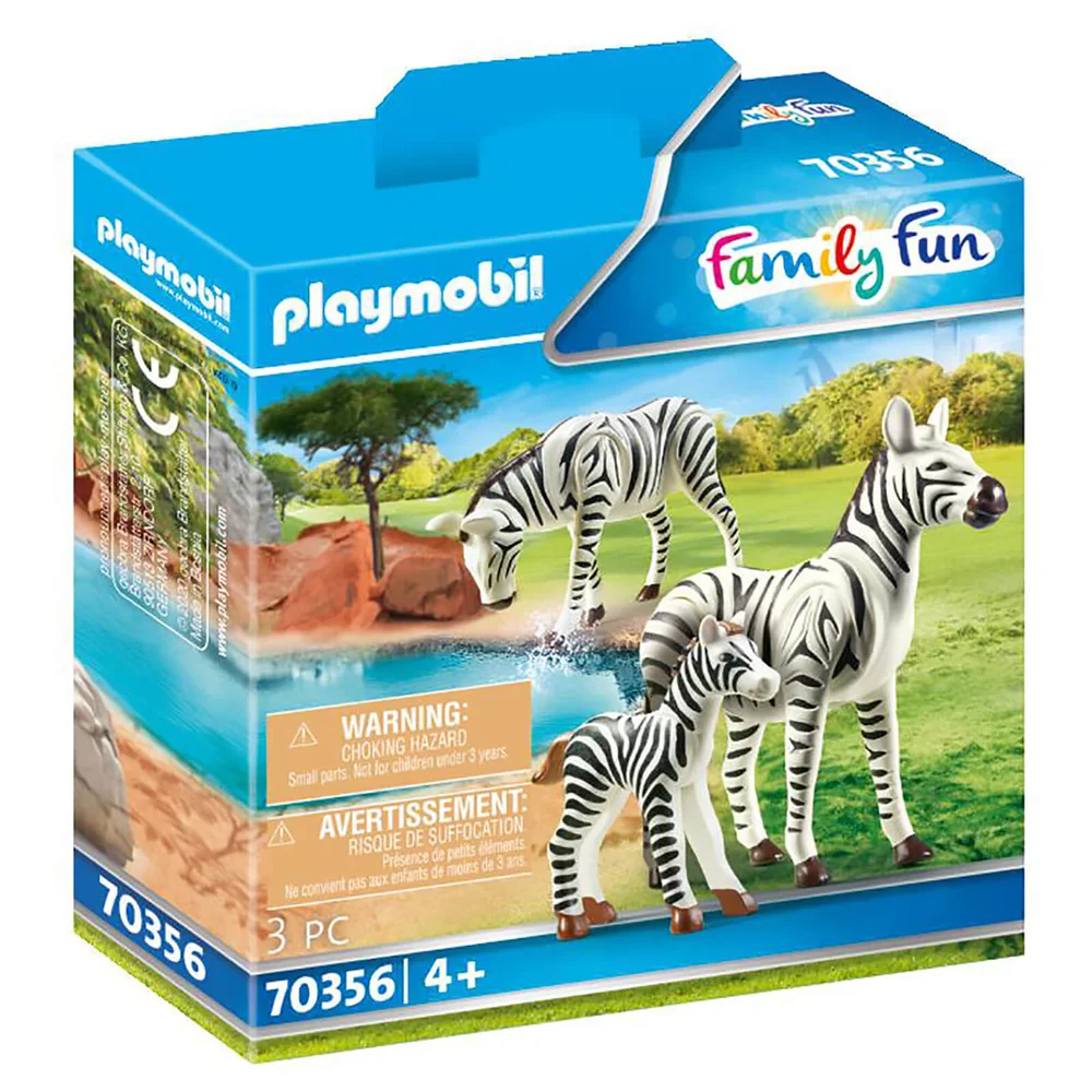 Playmobil Family Fun Couple de zèbres avec bébé (70356) Image 1