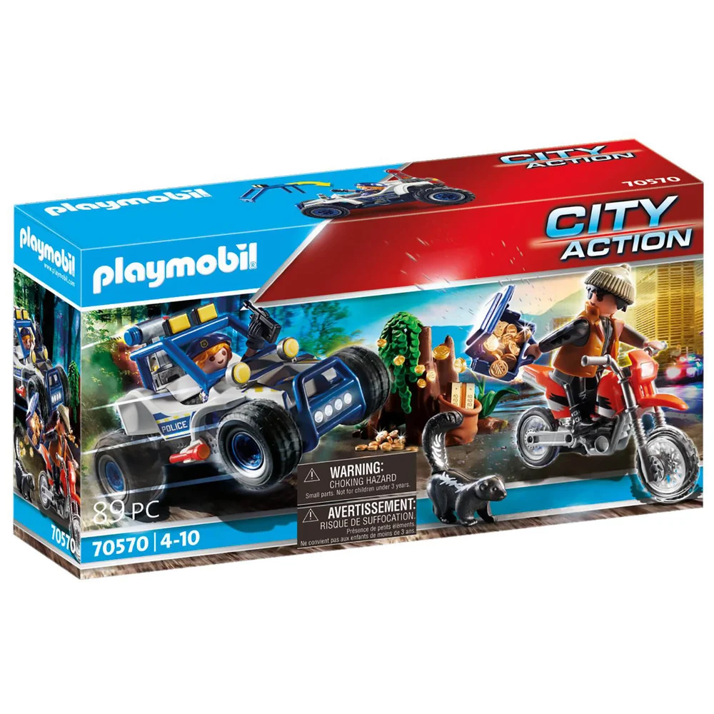 Playmobil City Action Policier avec voiturette et voleur à moto (70570) Image 1