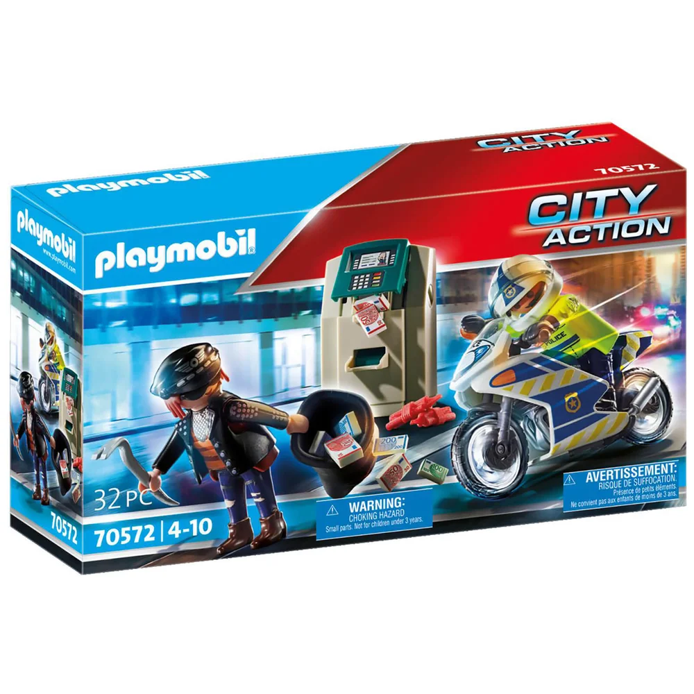 Playmobil City Action Policier avec moto et voleur (70572) Image 1