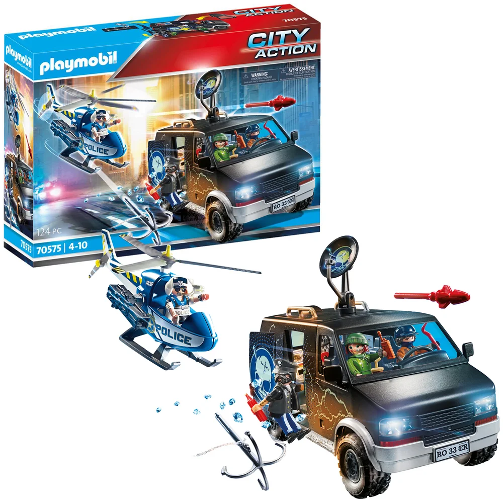 Playmobil City Action Police Helicopter Pursuit with Runaway Van (70575) Image 1
