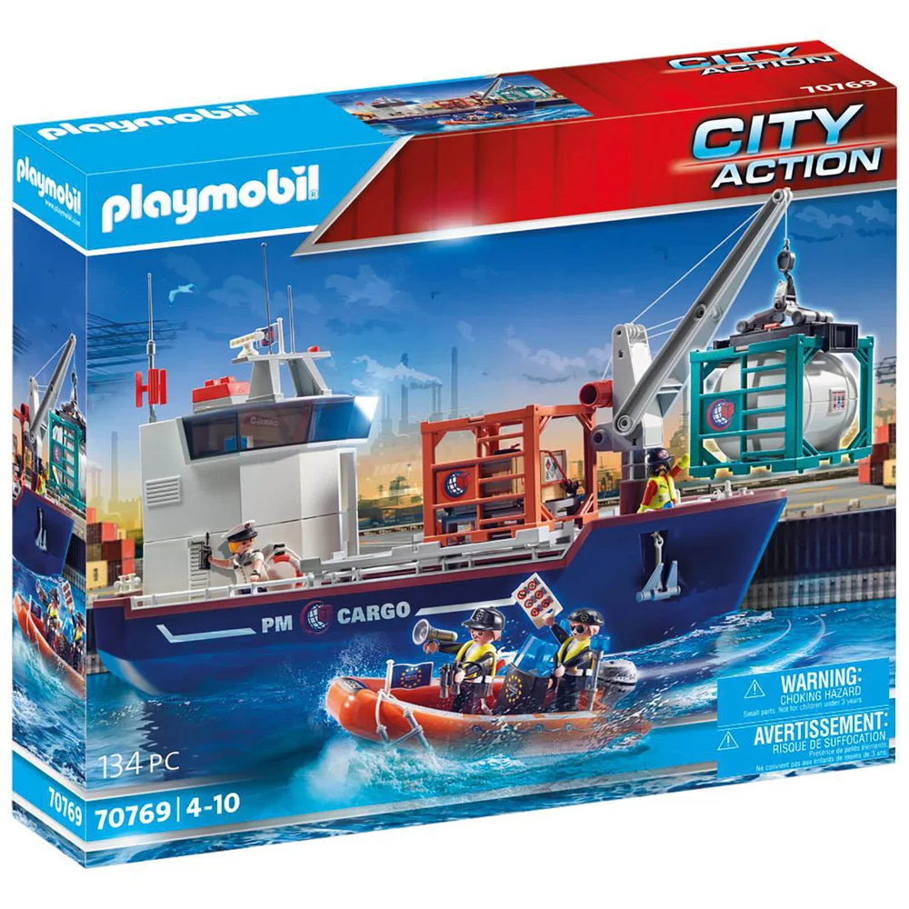 Playmobil Cargo Ship with Boat (70769) Image 1