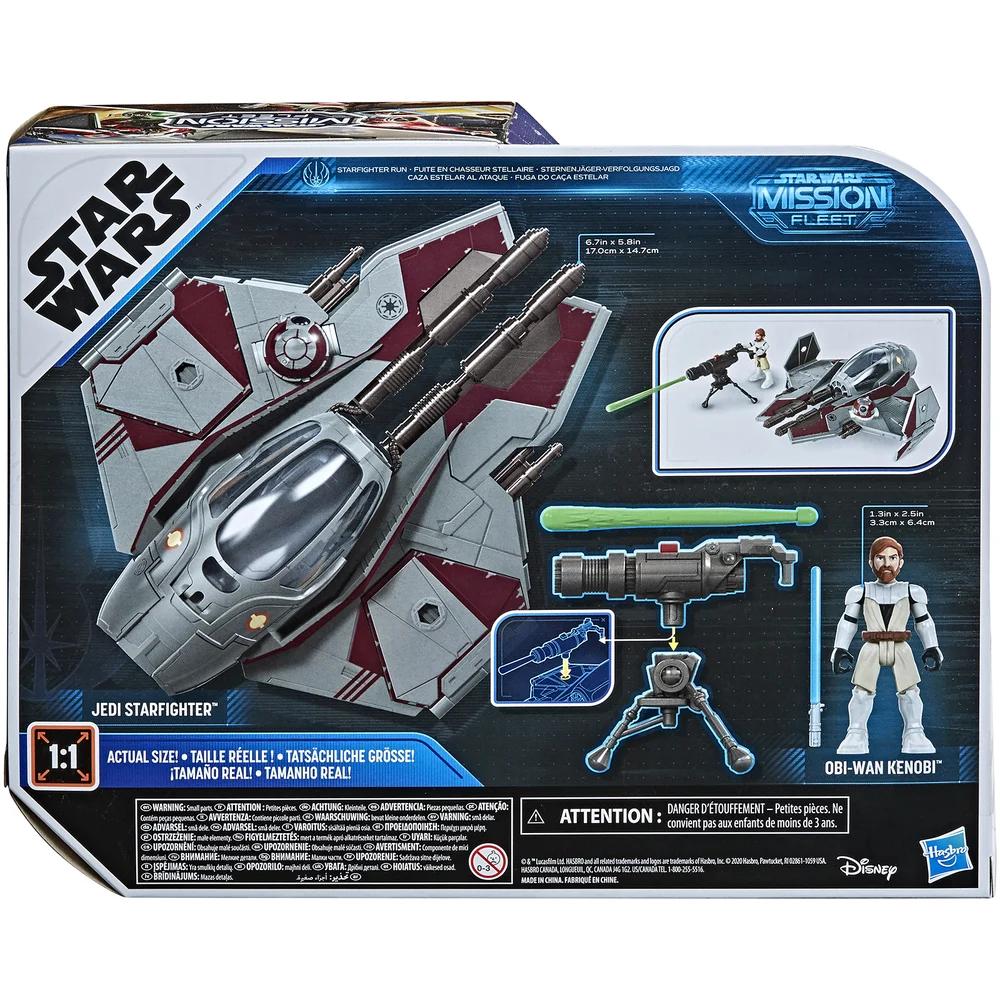 Hasbro Star Wars Mission Fleet Figurine articulée Obi-Wan Kenobi Jedi Starfighter Image 1