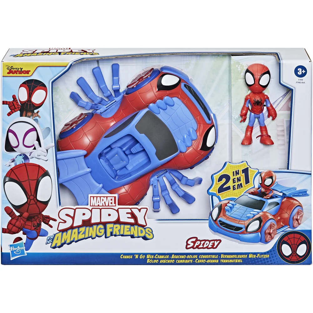 Hasbro Marvel Spidey and His Amazing Friends 2 in 1 Web Crawler Toy Image 1