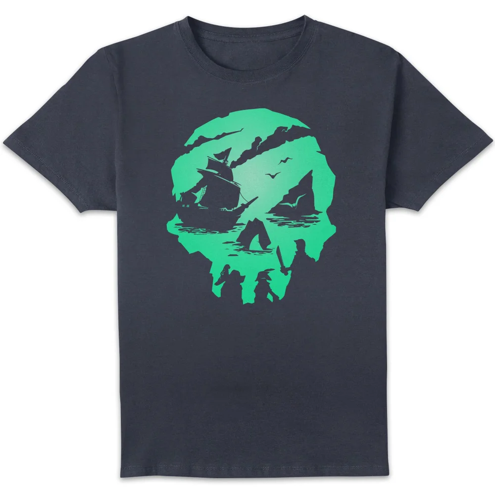 Sea Of Thieves Chest Skull Unisex T-Shirt - Navy - S - Bleu Marine Image 1