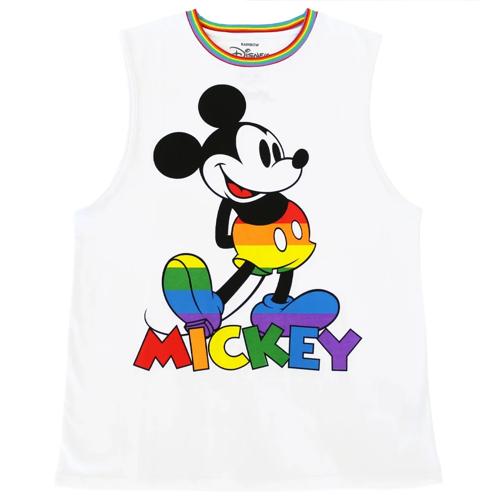 Cakeworthy Rainbow Mickey Drop Sleeve Tank - S Image 1