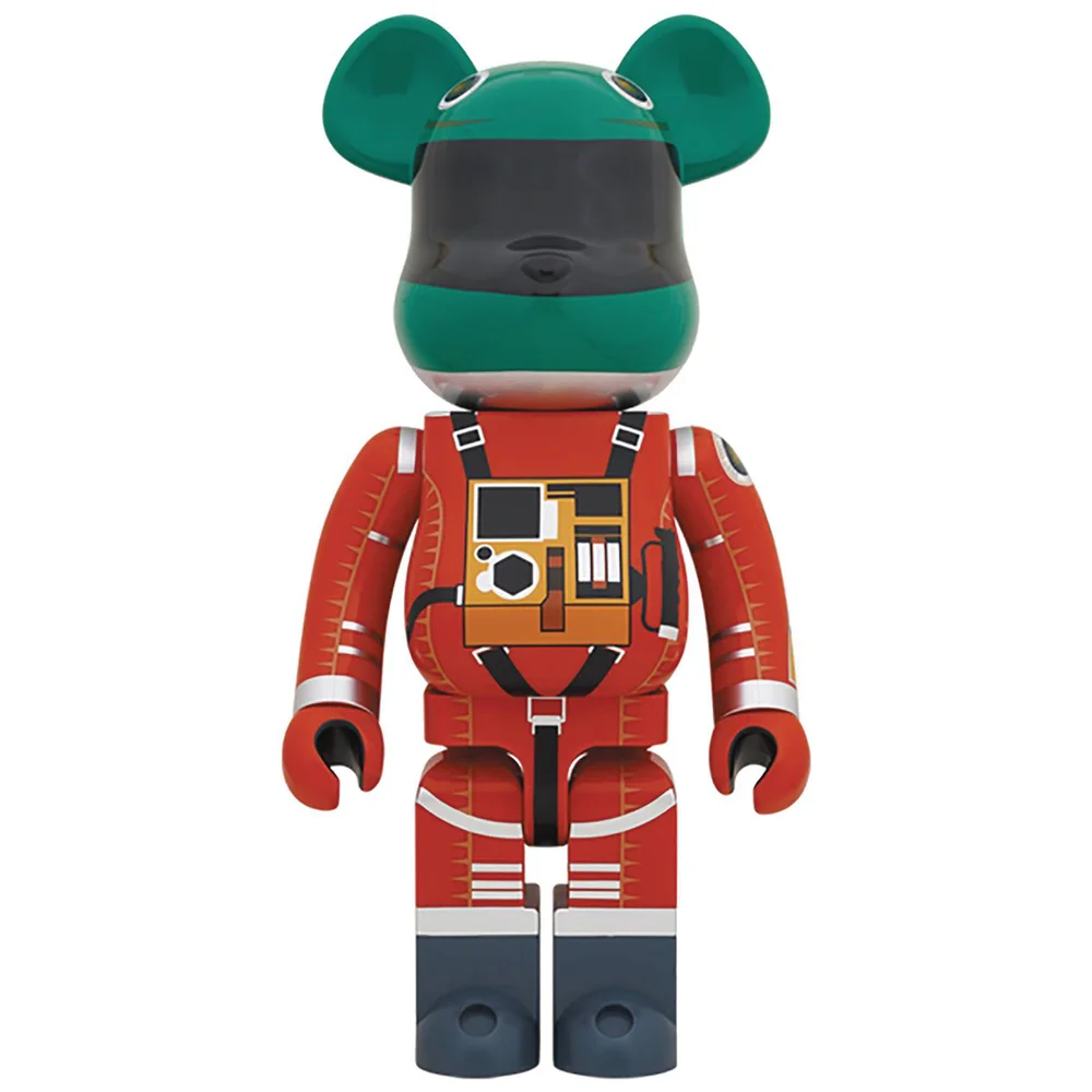 Medicom 2001, l'Odyssée de l'espace Casque vert et combinaison spatiale orange 1000 % Be@rbrick Image 1