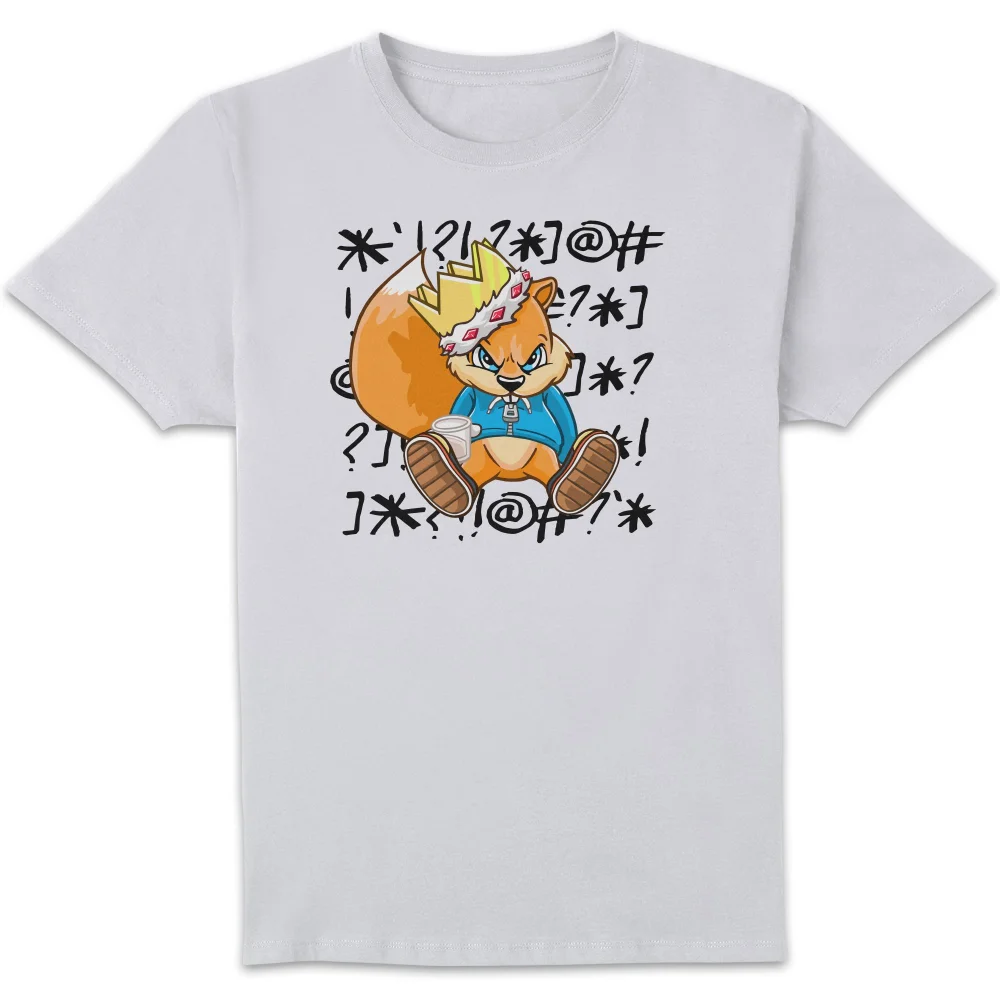 Conker Body Graffiti Background Unisex T-Shirt - White - S - Blanc Image 1