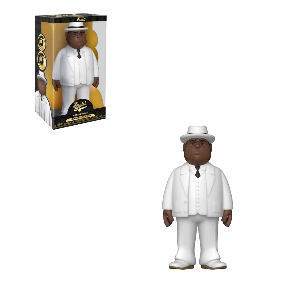 Biggie Smalls White Suit Funko Pop! Vinyl Gold Image 1