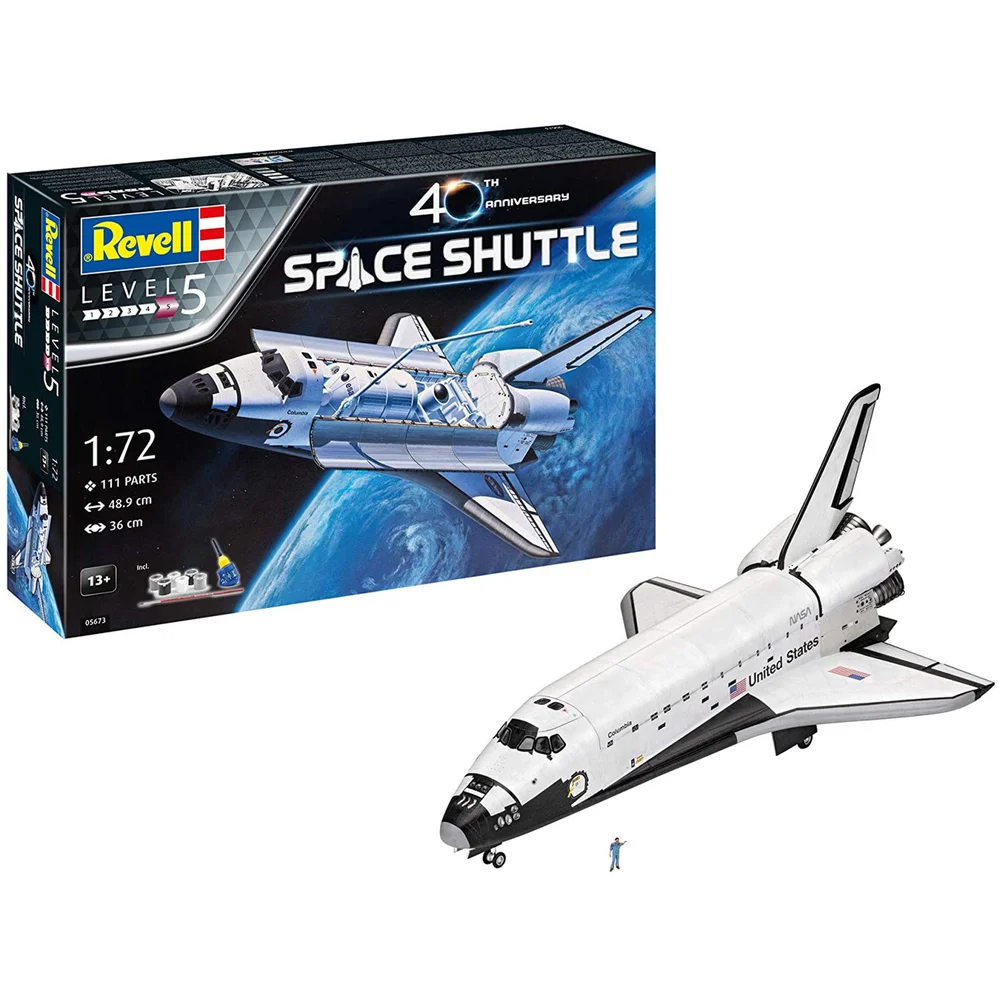 Revell Nasa Space Shuttle 40th Anniversary Gift Set 1:72 Scale Image 1