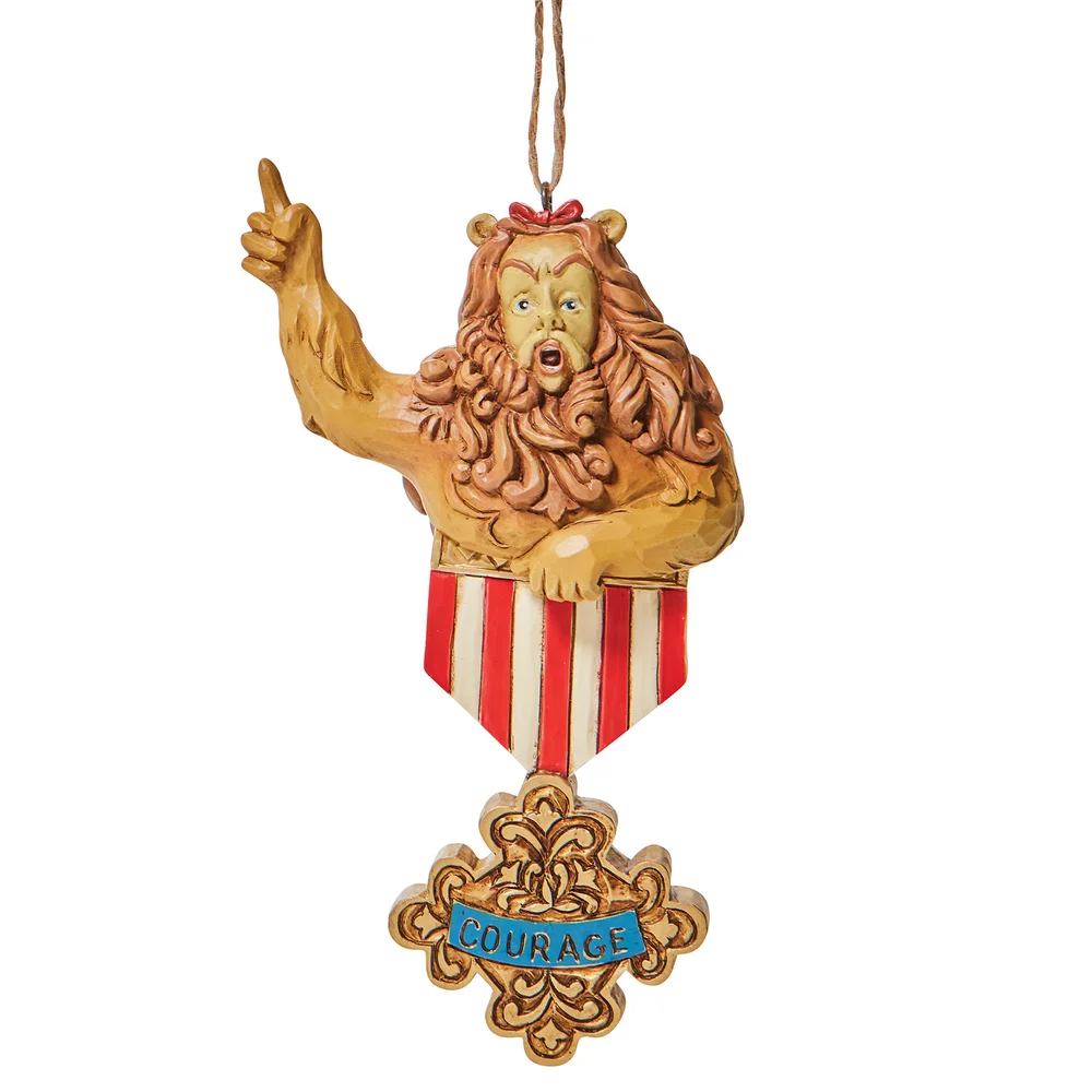 Le Magicien d'Oz par Jim Shore Décoration suspendue Lion peureux Courageux Image 1