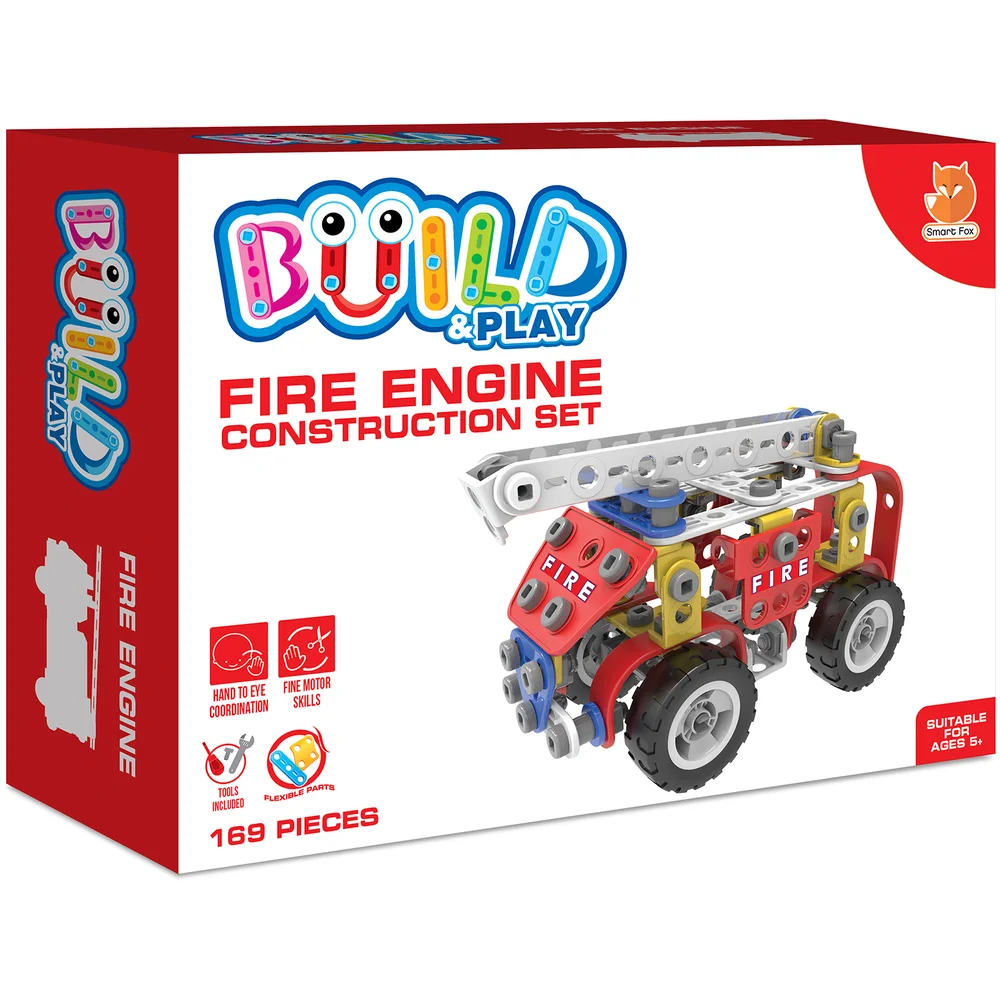 Build & Play Kids Fire Engine Construction Set Toy Image 1