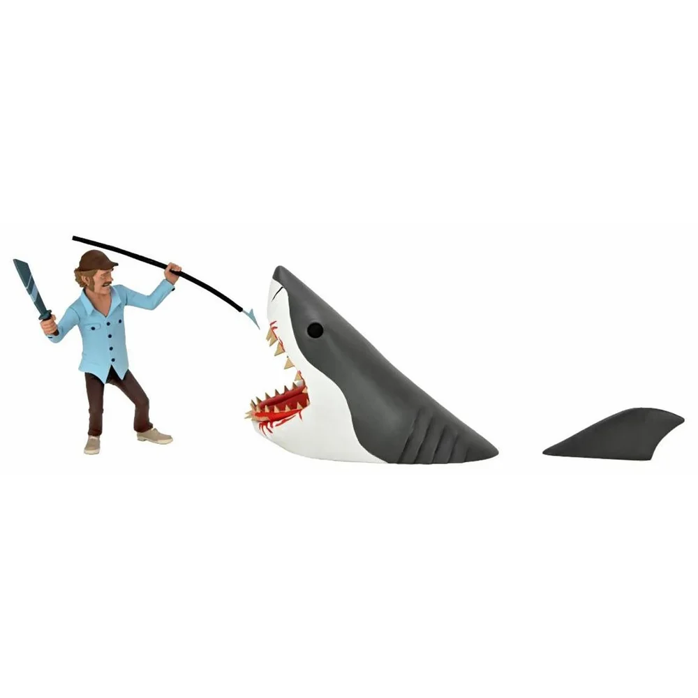 NECA Jaws Toony Terrors Jaws et Quint - Lot de deux figurines 15 cm Image 1