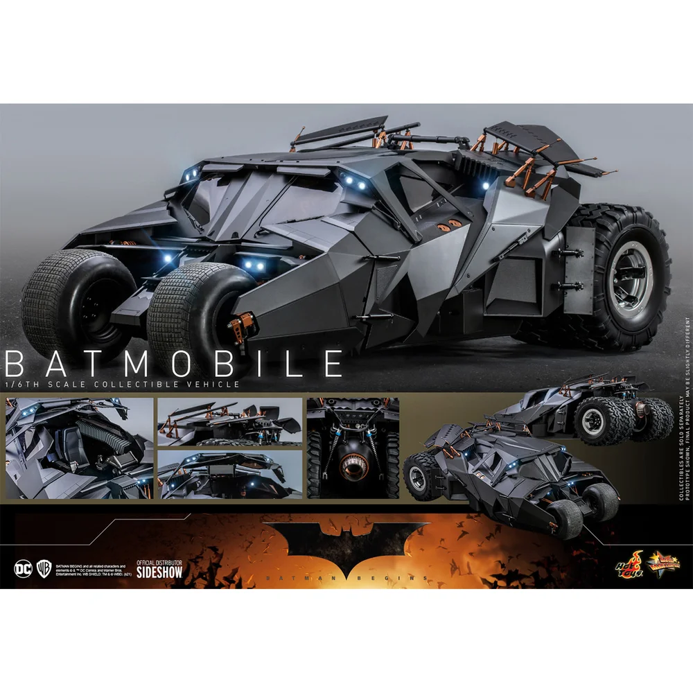 Hot Toys The Dark Knight Trilogy Figurine articulée échelle 1/6 Batmobile 73 cm Batman Begins Image 1