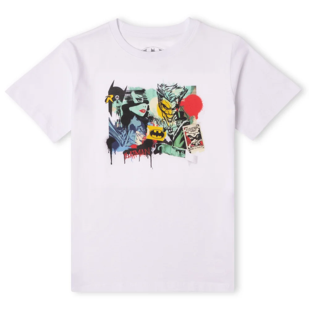 DC Batman Collage Kids' T-Shirt - White - 3-4 ans Image 1