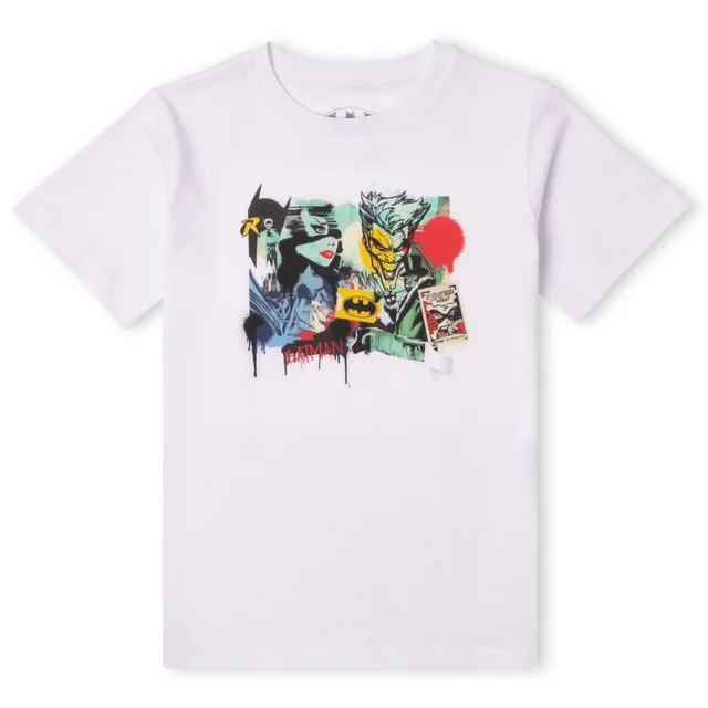 DC Batman Collage Kids' T-Shirt - White