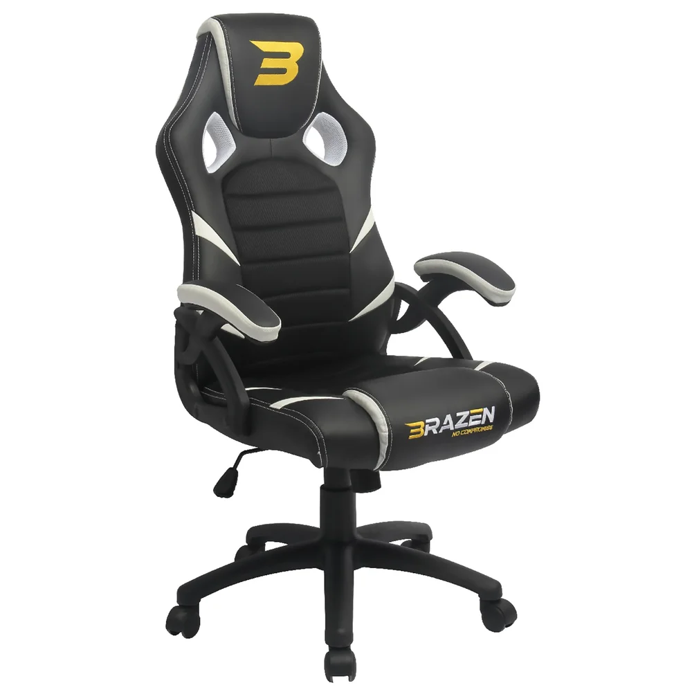 BraZen Puma PC Gaming Chair - White Image 1