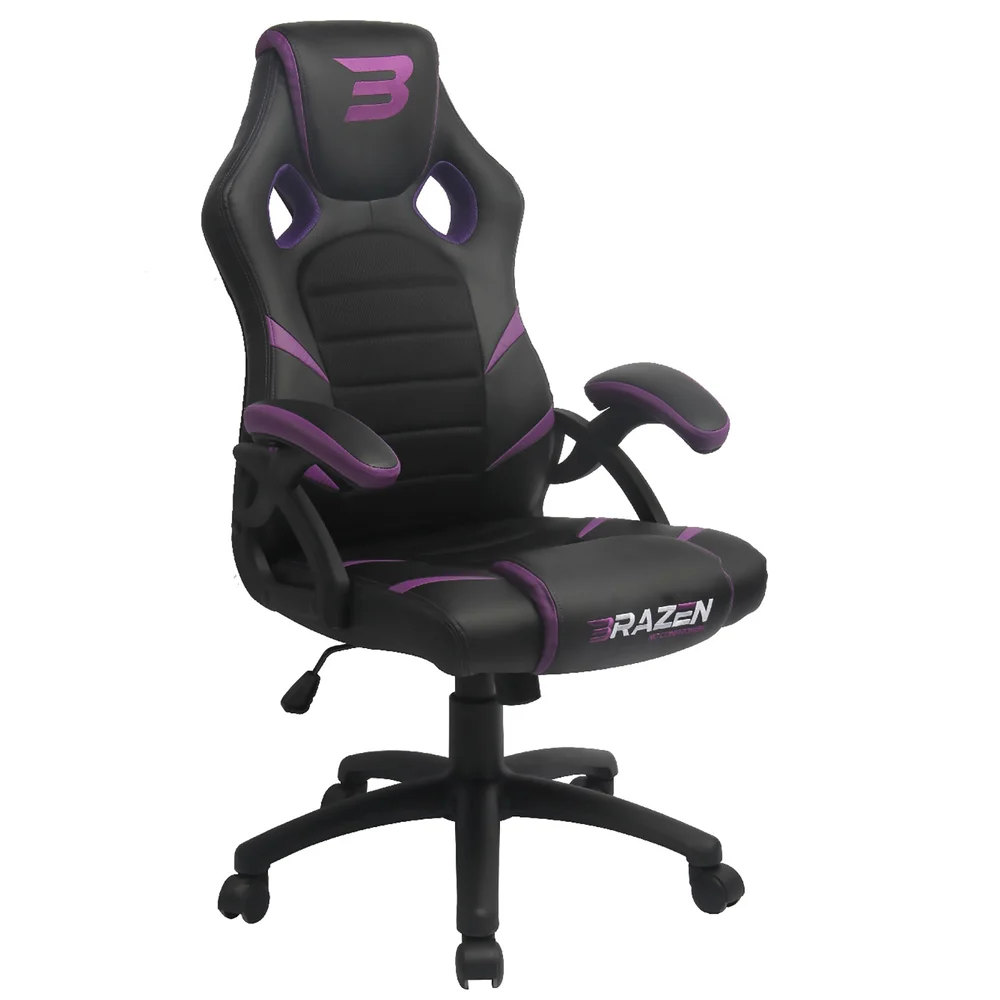 BraZen Puma PC Gaming Chair - Purple Image 1