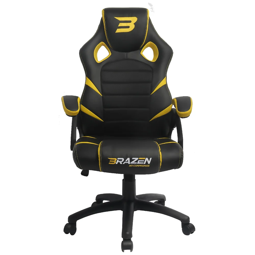 BraZen Puma PC Gaming Chair - Yellow Image 1