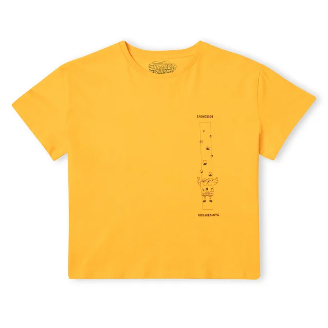 Bob l'Éponge fragmenté - Crop Top Femme - Moutarde