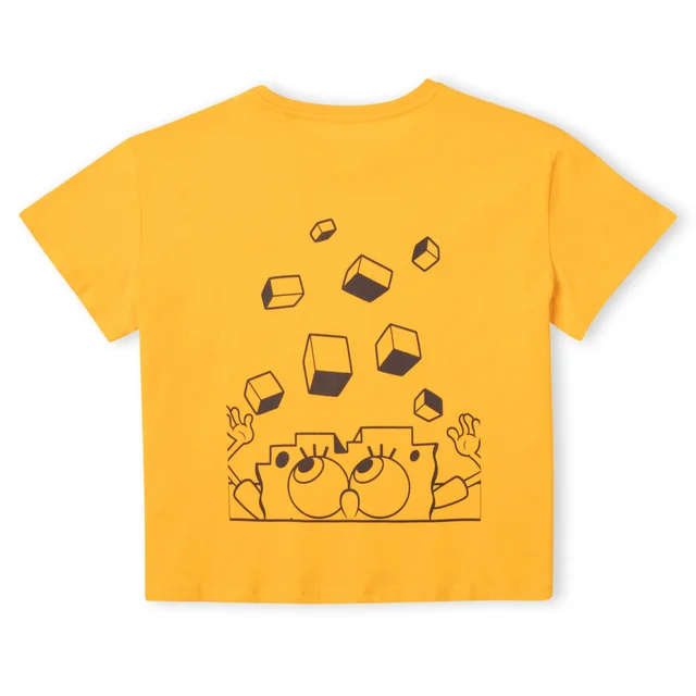 Bob l'Éponge fragmenté - Crop Top Femme - Moutarde