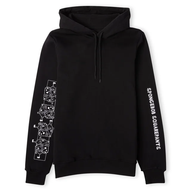 Bob l'Éponge - Blocs empilables Bob - Sweat à Capuche Unisexe - Noir