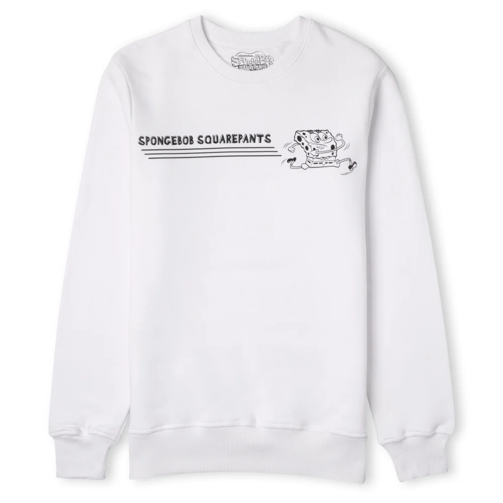 Bob l'Éponge Sprinting Through The Sea - Sweatshirt Unisexe - Blanc - S Image 1