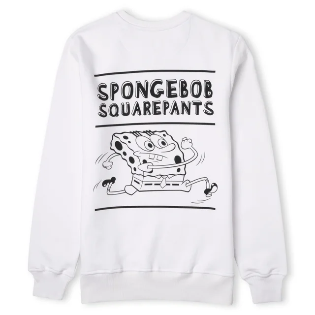 Bob l'Éponge Sprinting Through The Sea - Sweatshirt Unisexe - Blanc