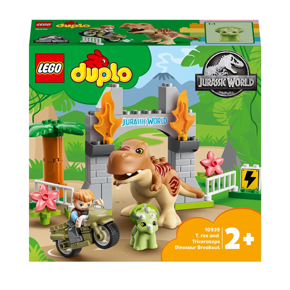 LEGO DUPLO T. rex and Triceratops Dinosaur Toy (10939) Image 1