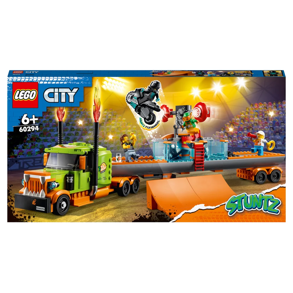LEGO City: Le Camion de Spectacle des Cascadeurs, Moto Jouet pour Enfants(60294) Image 1