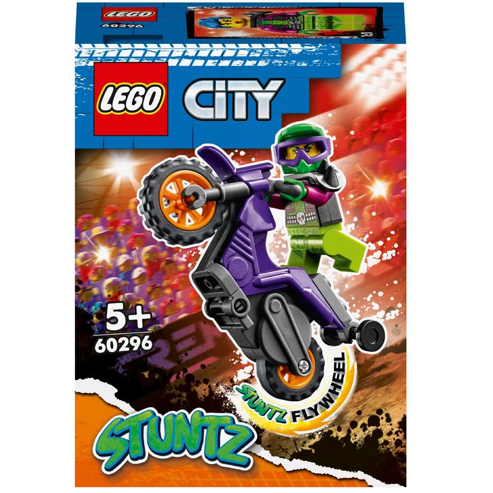 LEGO City: La Moto De Cascade Roue Arrière, Jouet Cascadeur, Enfants Dès 5 Ans(60296) Image 1