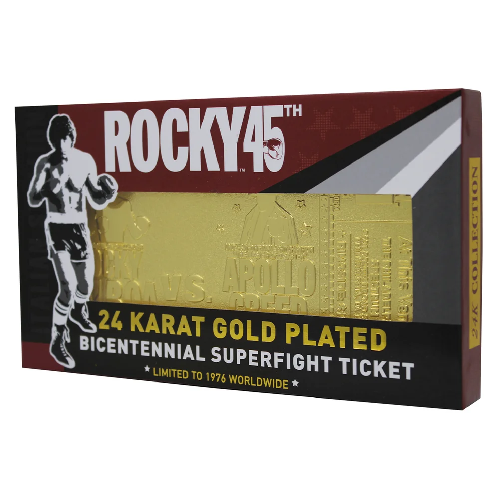 Rocky - Ticket de combat plaqué or 24K Rocky V Apollo Creed Image 1