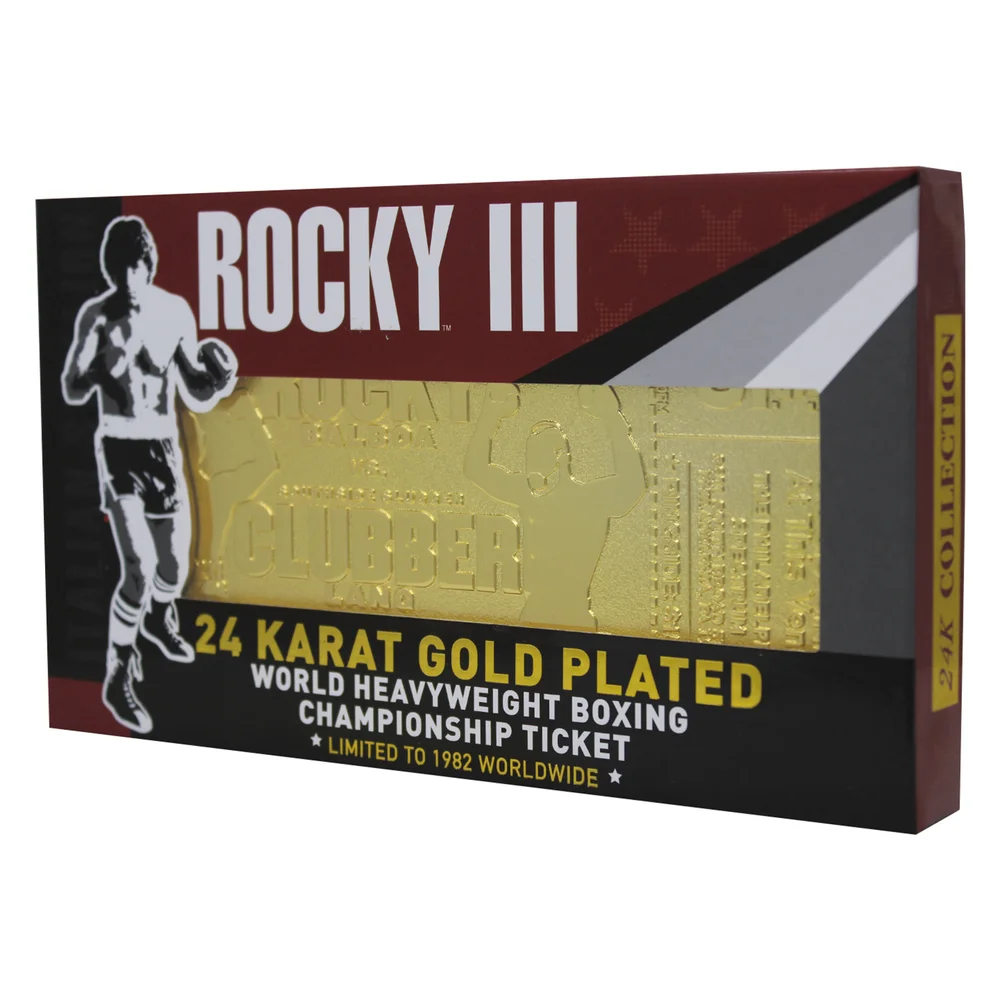 Rocky - Ticket de combat plaqué or 24K Rocky V Clubber Lang Image 1