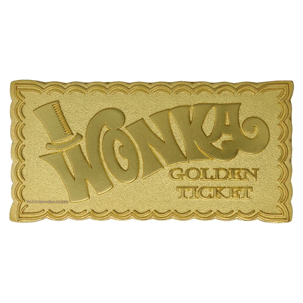 Dust - Willy Wonka Mini lingot d'or plaqué 24K Golden Ticket Image 1